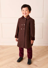 Traditional Double Breasted Coat in Brown (12mths-10yrs)