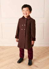 Traditional Double Breasted Coat in Brown (12mths-10yrs)