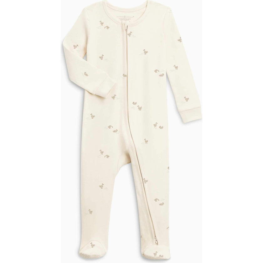 Peyton Zipper Sleeper | Duck / Oat + Chai
