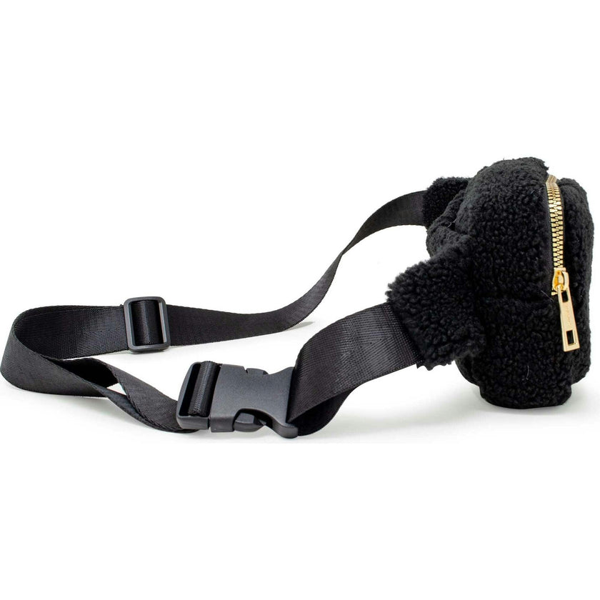 Fuzzy Belt Bag with Heart for Kids