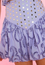 Luciana Embroidered Bubble Mini Skirt