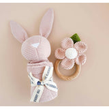 Organic Cotton Bunny Lovey, Blush