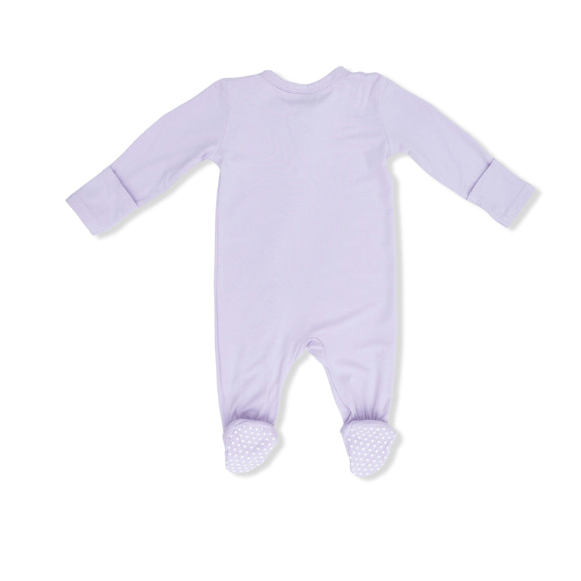 Solid Orchid Petal - 2 Way Zipper Footie