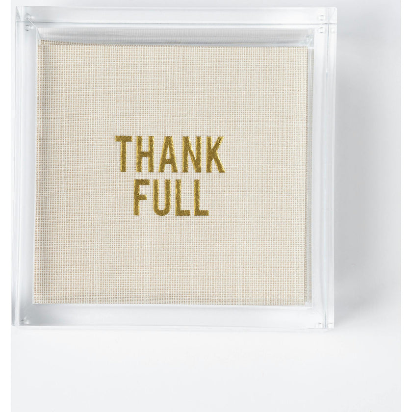 Thank Full Disposable Cocktail Napkin