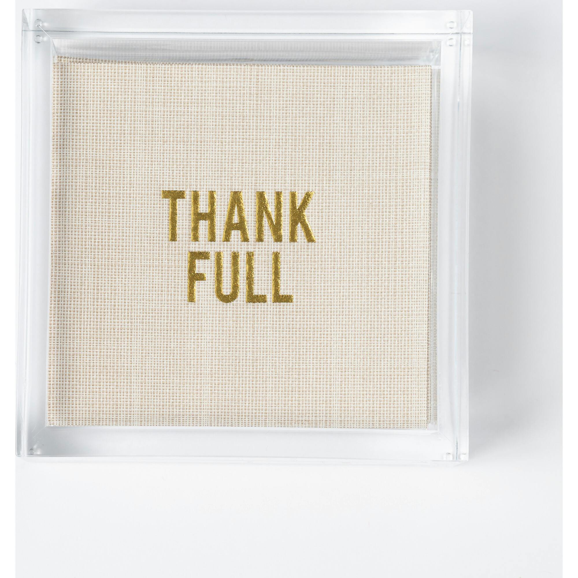 Thank Full Disposable Cocktail Napkin