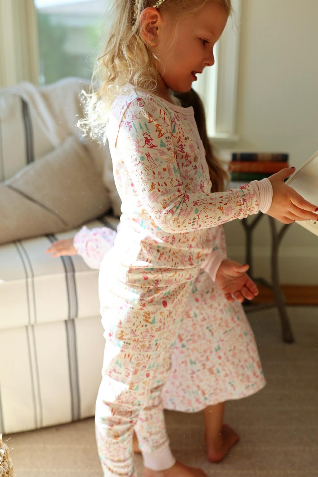 Ski Two Piece Kids Henley Pajamas