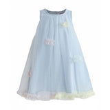 Blue Serenelle Floral Embellished Tulle Dress