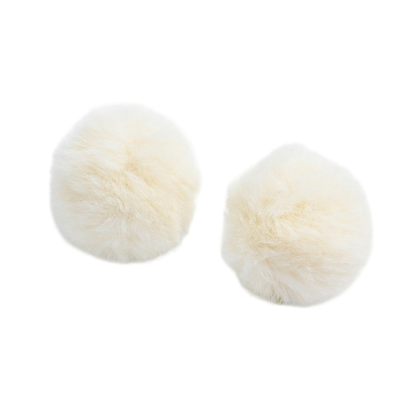 Fluffy Pom-Pom Hair Clip Set