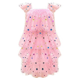 Feather Rainbow Stars Tulle Dress