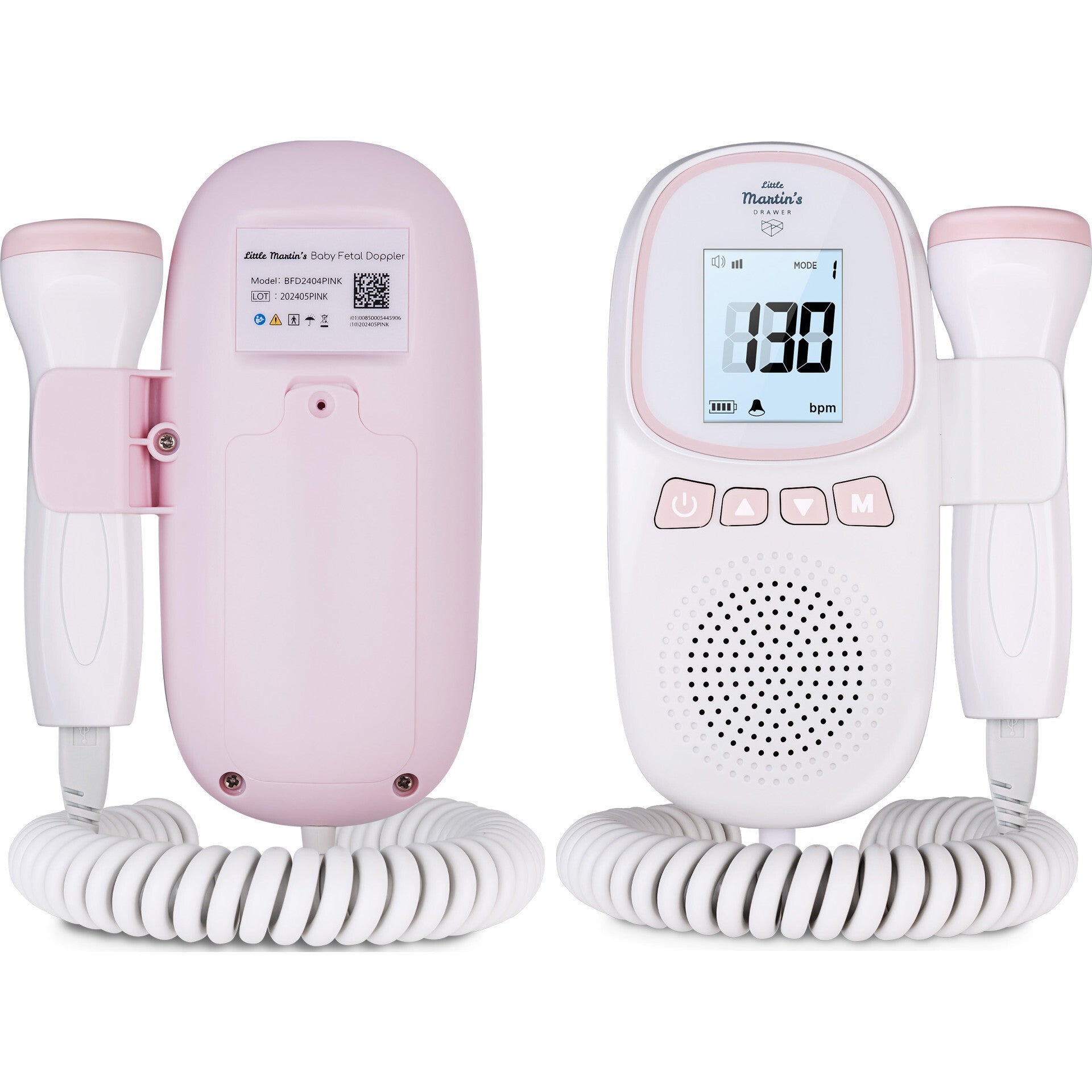 Portable Ultrasound Fetal Doppler: Pink