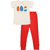 short sleeve pajama set | popsicles