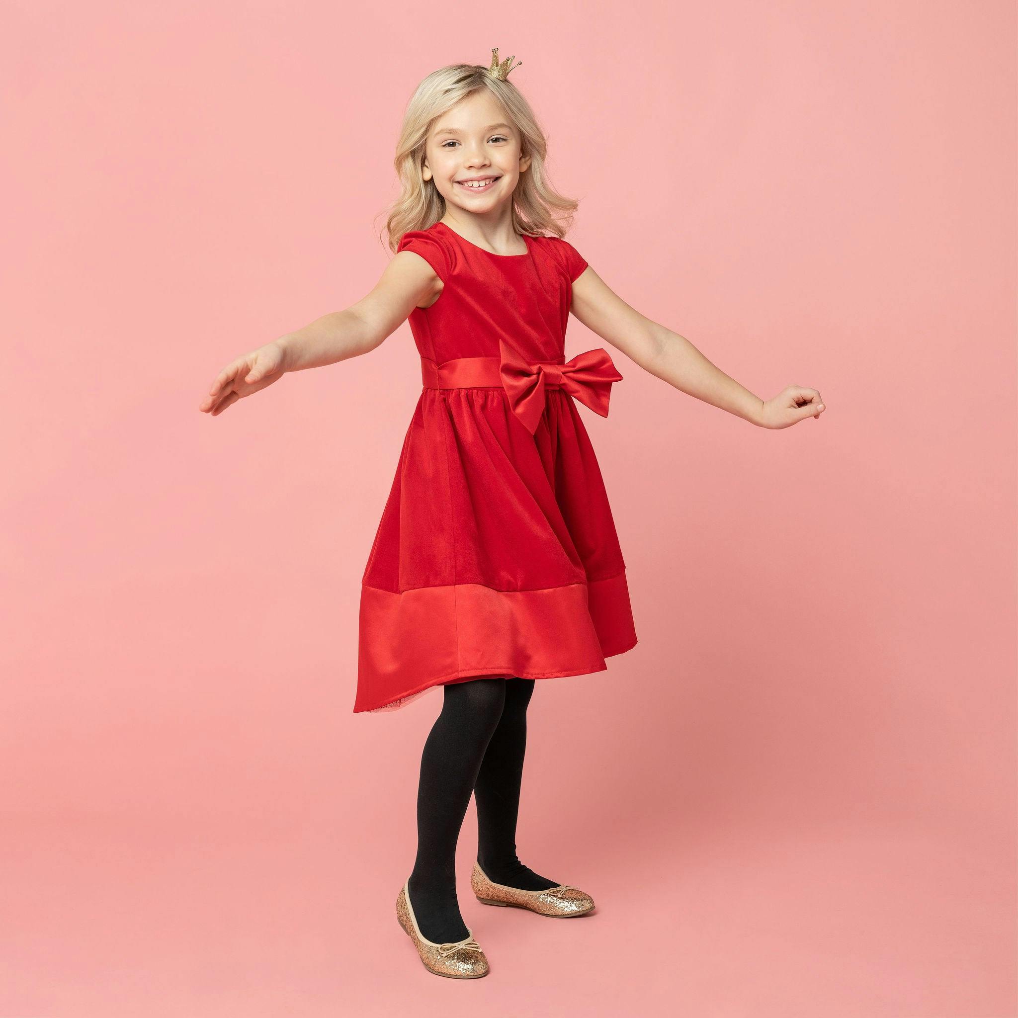 Florence Velvet & Satin Bow Party Dress