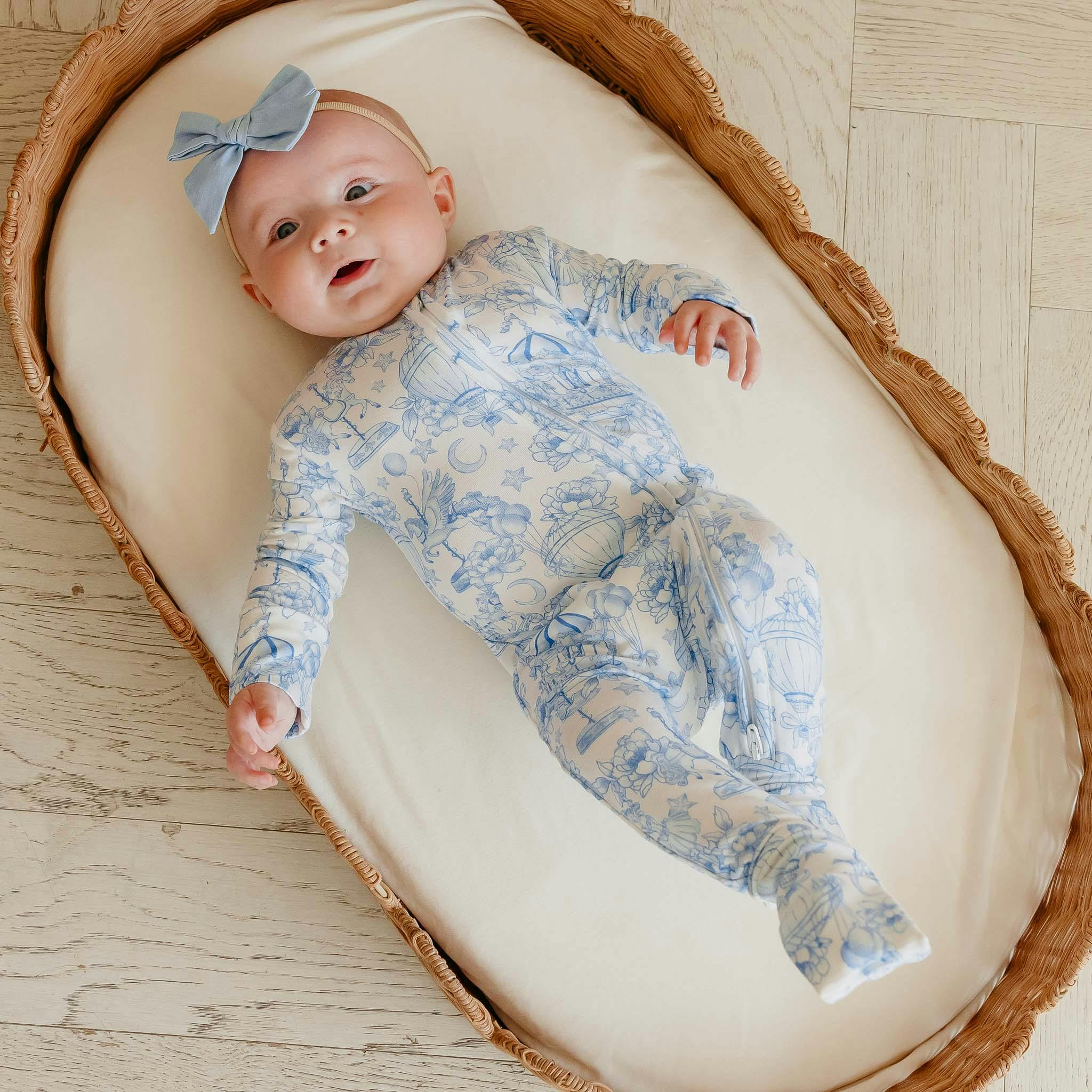 Bamboo Convertible Zip-Up Footie Pajama - Vintage Carnival