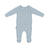 Pointelle Leaves Footie and Beanie Set