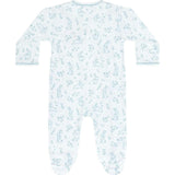Blue Bunny Toile Crossover Footie