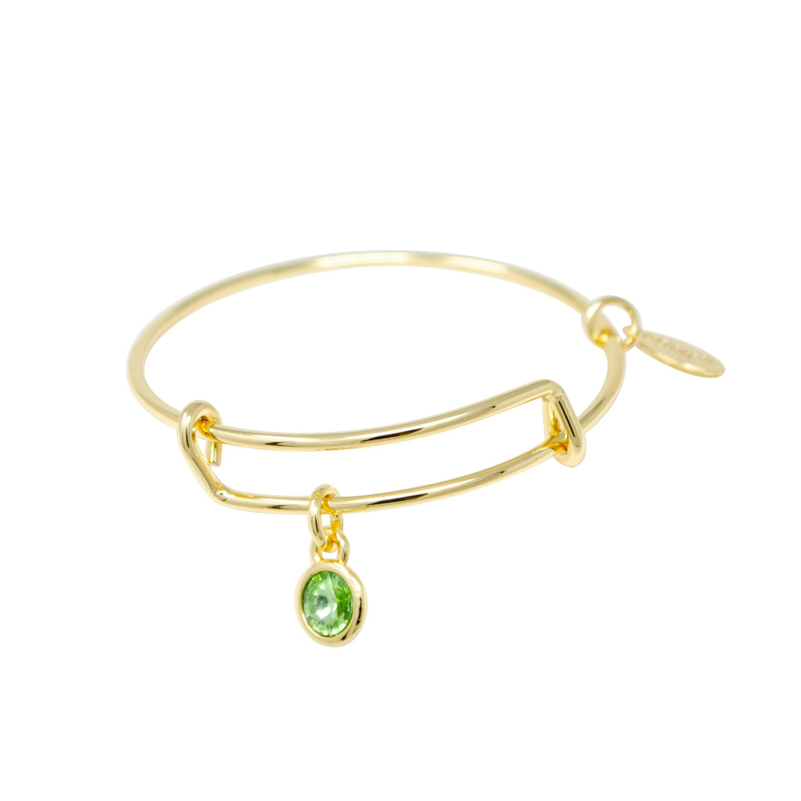 August Birthstone Bangle Bracelet