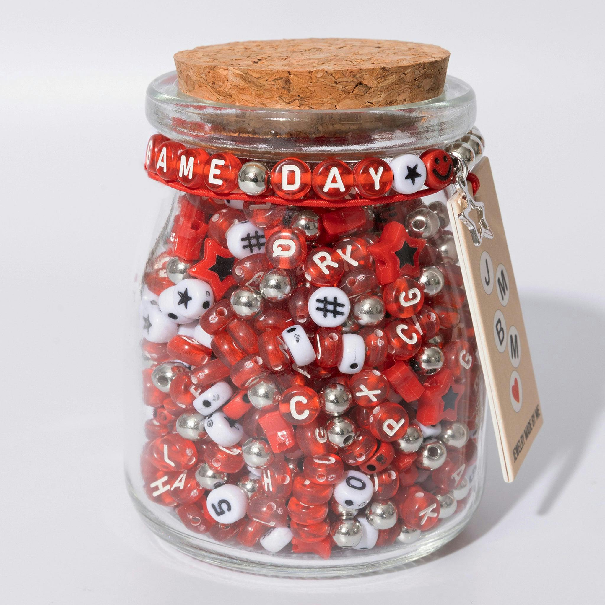 GAME DAY Red Bead Jar