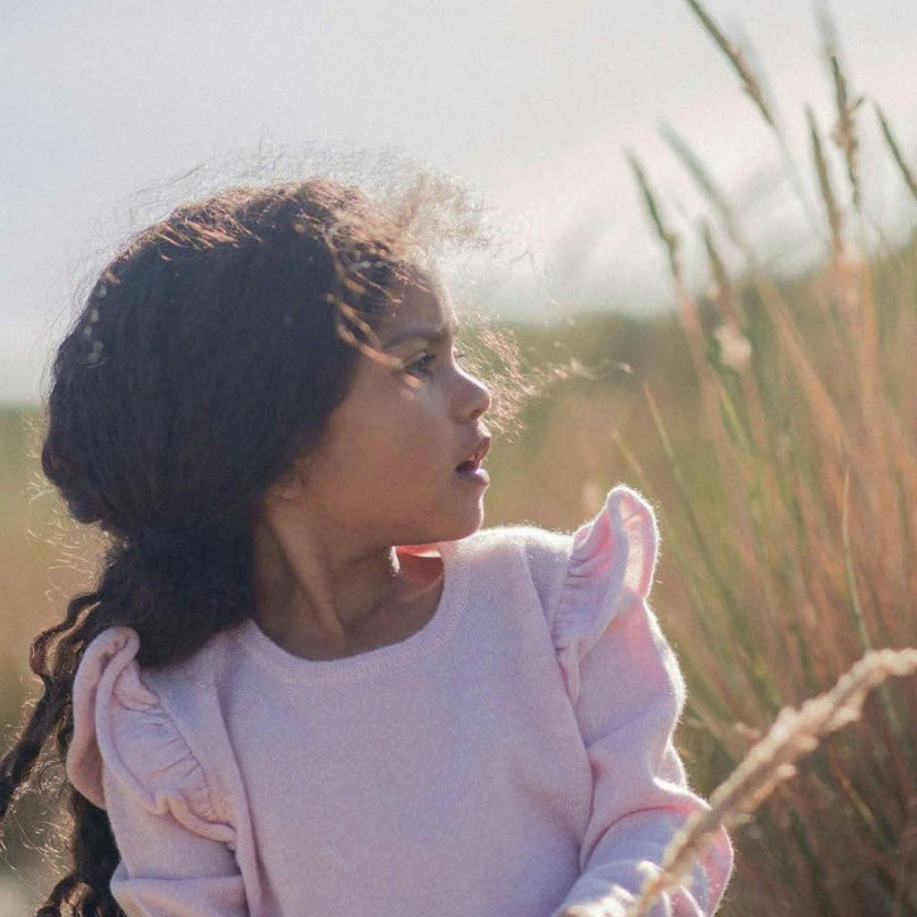 Delicate Frilled Jumper | 100% cashmere