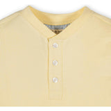 Organic Short Sleeve Henley Tee, Yellow