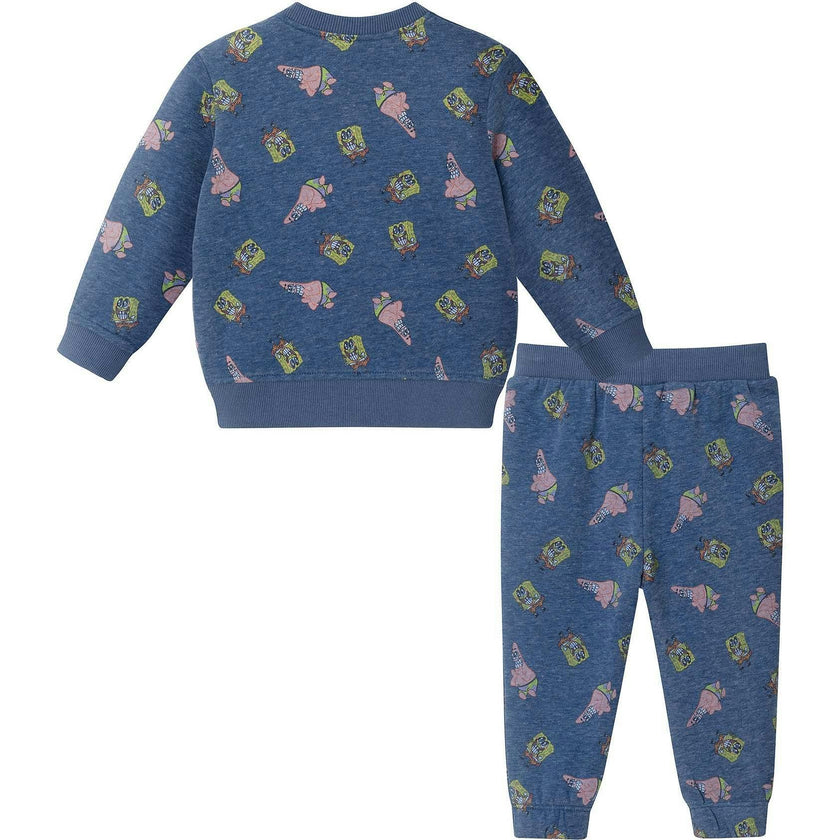 SpongeBob SquarePants™ x Andy & Evan® | Infant (9-24M) Spongebob French Terry Set | Navy