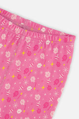 Organic Cotton Two Piece Pajama Set Pink Hanukkah Print