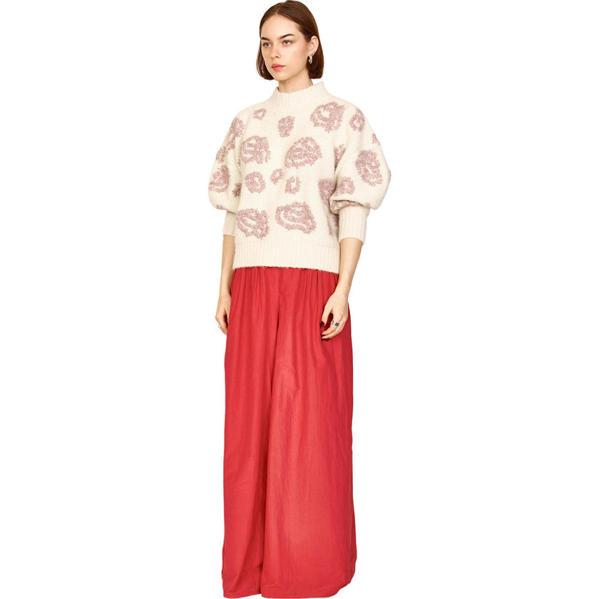 Cusco Waterlily Pullover in Ivory/Fawn
