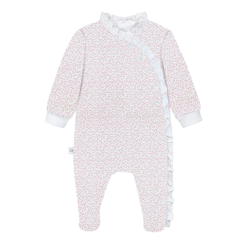 Pink Leaves Pima Baby Pajama