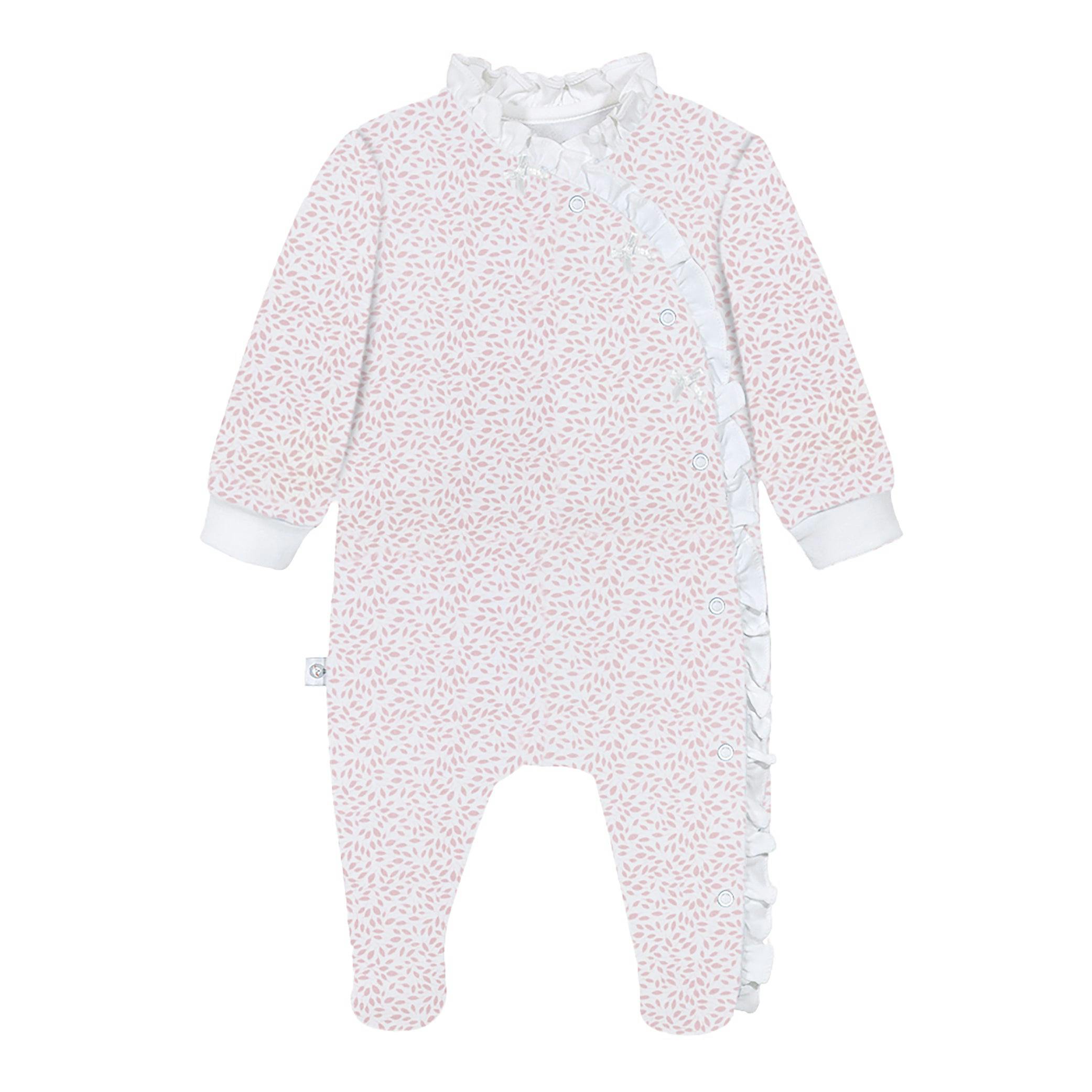 Pink Leaves Pima Baby Pajama