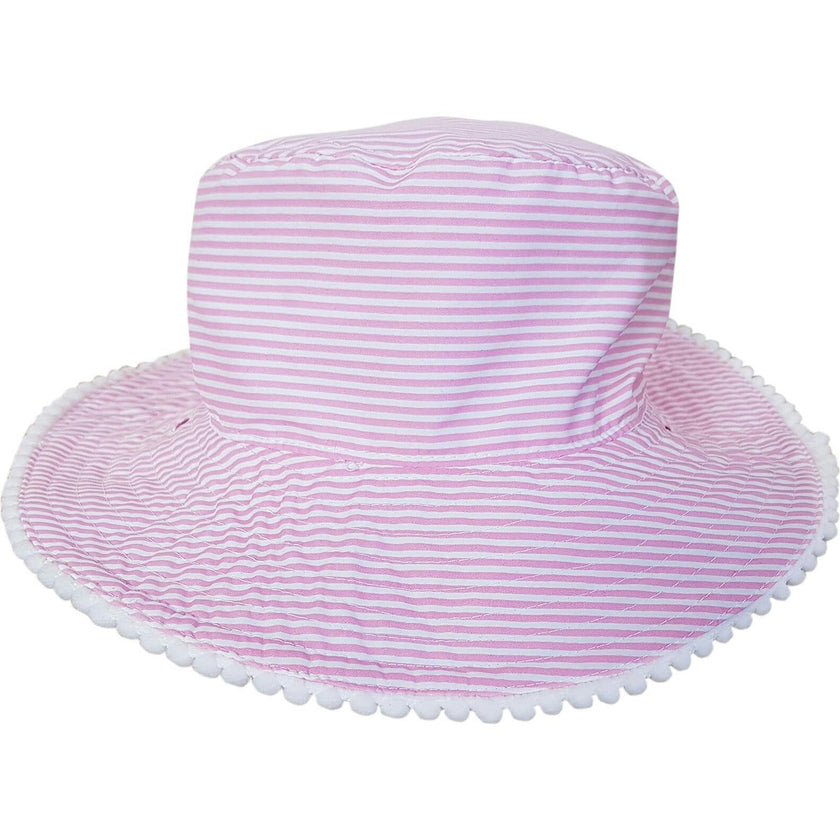 Pink & White Stripe Bucket Hat