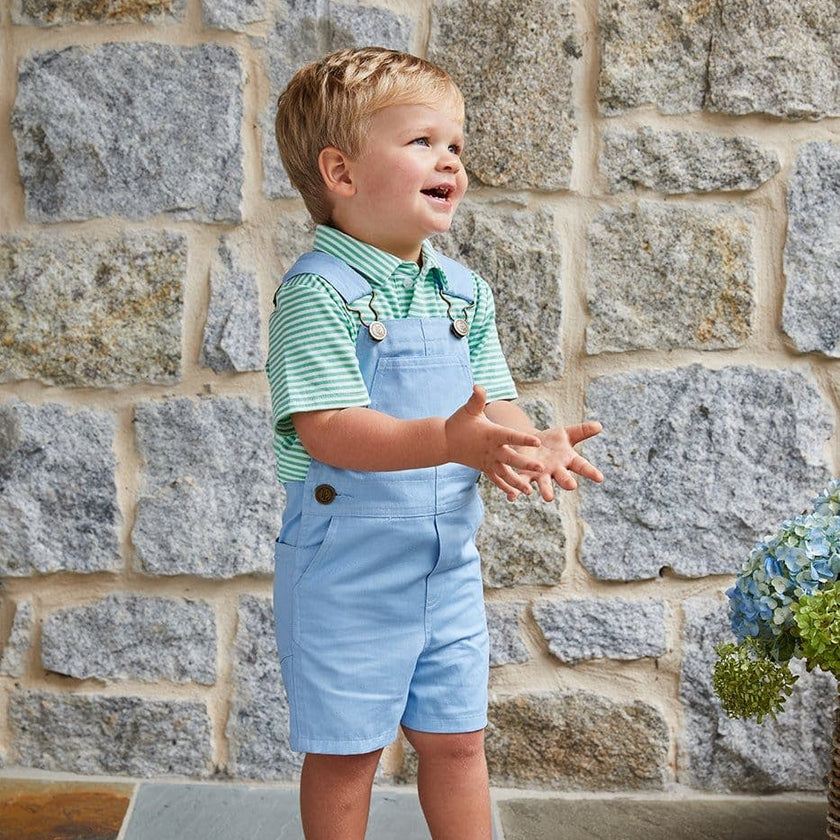 Short Sleeve Polo - Green Stripe