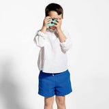 White Long Sleeve Pop Over Shirt