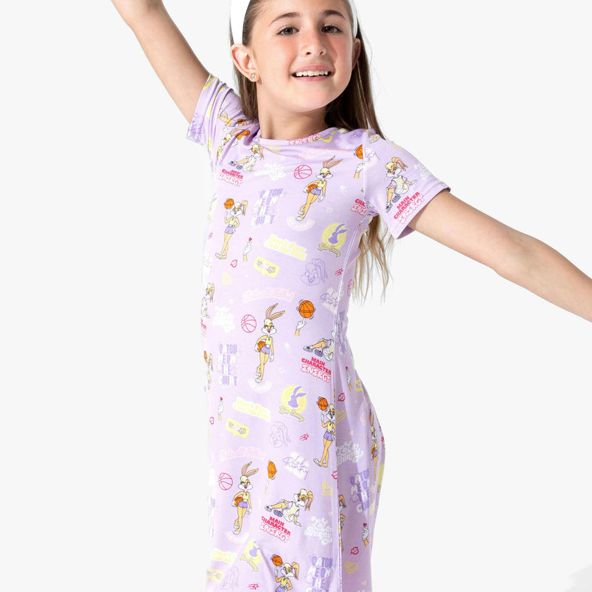 Lola Bunny Bamboo Girls' Short Sleeve Dress