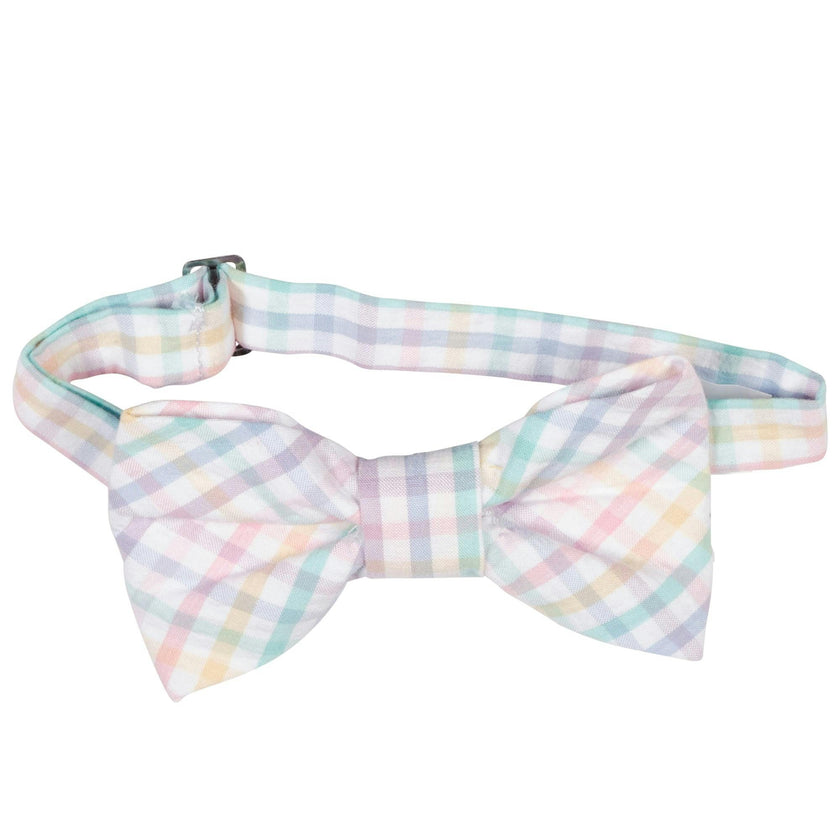 Plaid Seersucker Adjustable Bow Tie