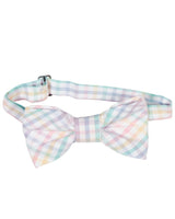 Plaid Seersucker Adjustable Bow Tie