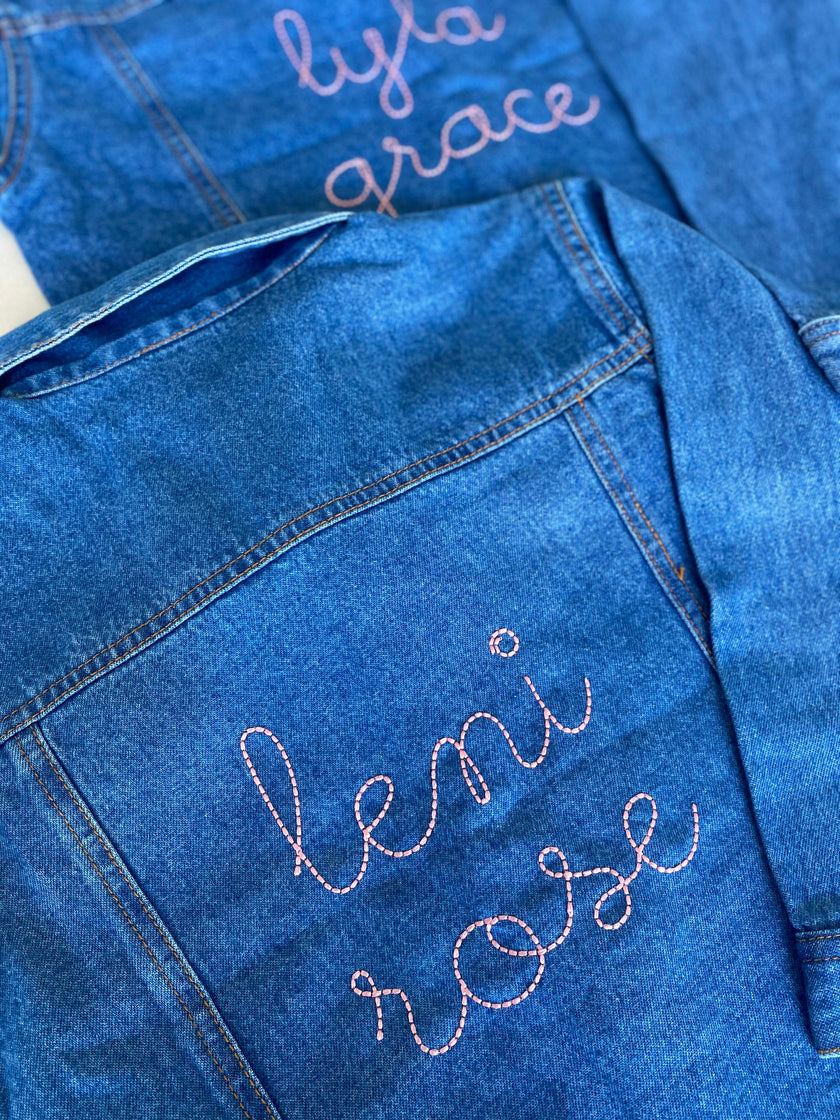 Baby & Kids Back Embroidery Denim Jacket