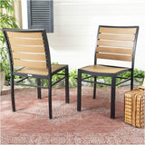 Koda Stackable Patio Chair With Wood Panels