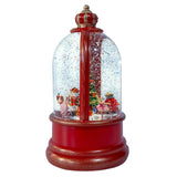 Kurt Adler 9-Inch Battery Operated LED Nutcracker Suite & Christmas Tree With Swirling Glitter Water Dome
