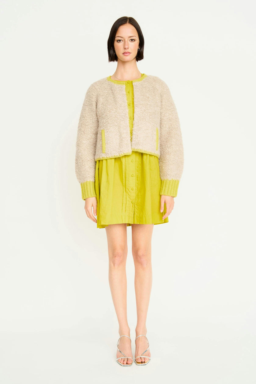 Ynez Smocked Dress in Lemongrass