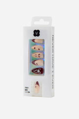 Cherry Cola  - Almond Press-On Nails