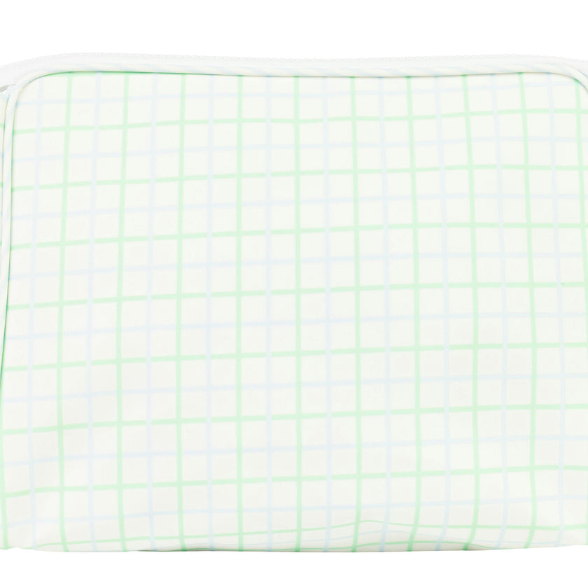 The Go Bag in Blue/Green Windowpane