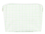 The Go Bag in Blue/Green Windowpane
