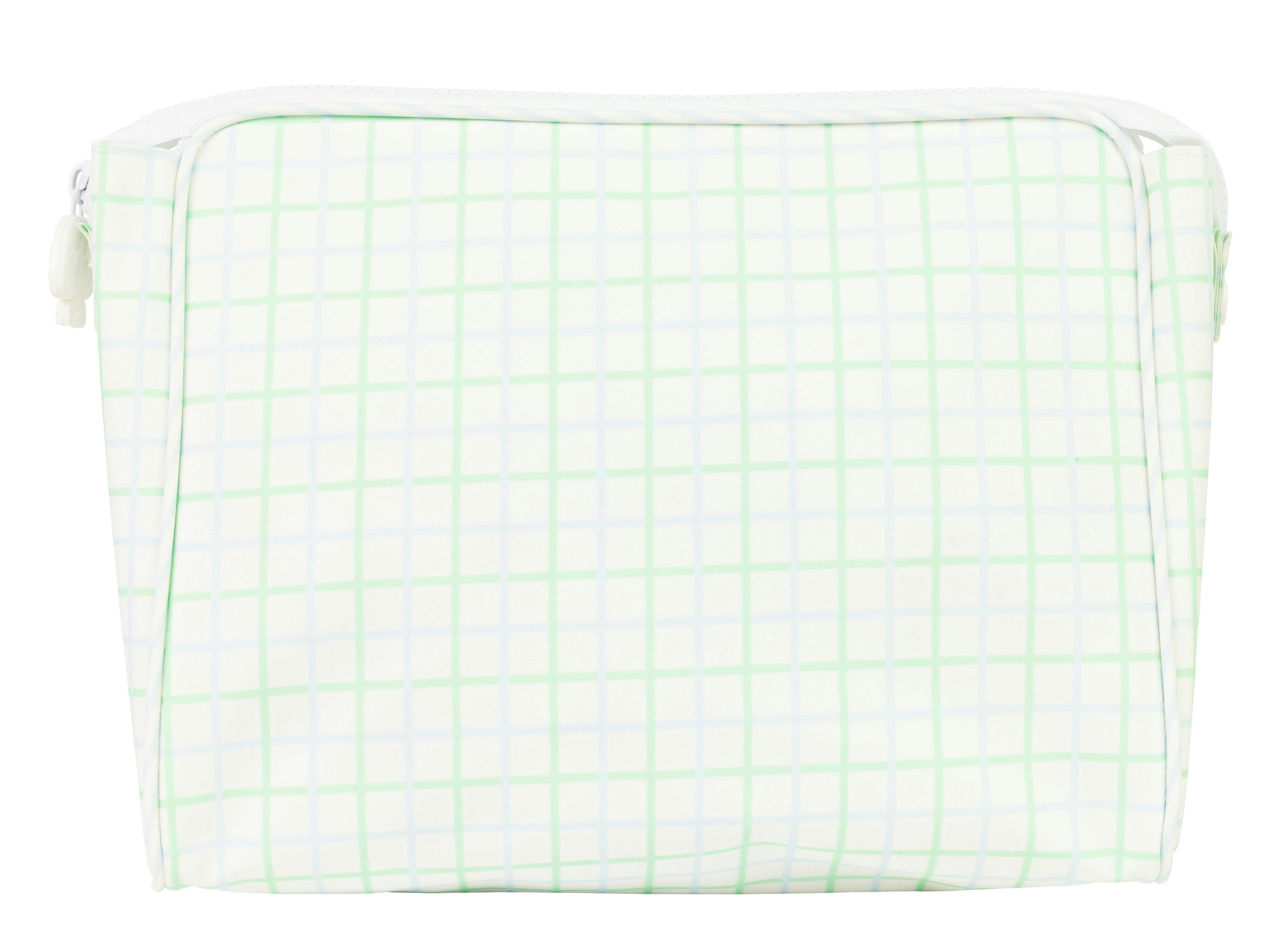 The Go Bag in Blue/Green Windowpane