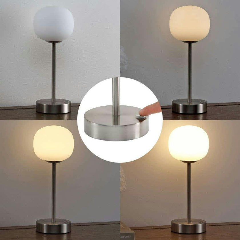 Natalia 12.25" Modern Minimalist Iron Rechargeable Integrated LED Table Lamp