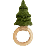 Crochet Rattle Teether, Tree