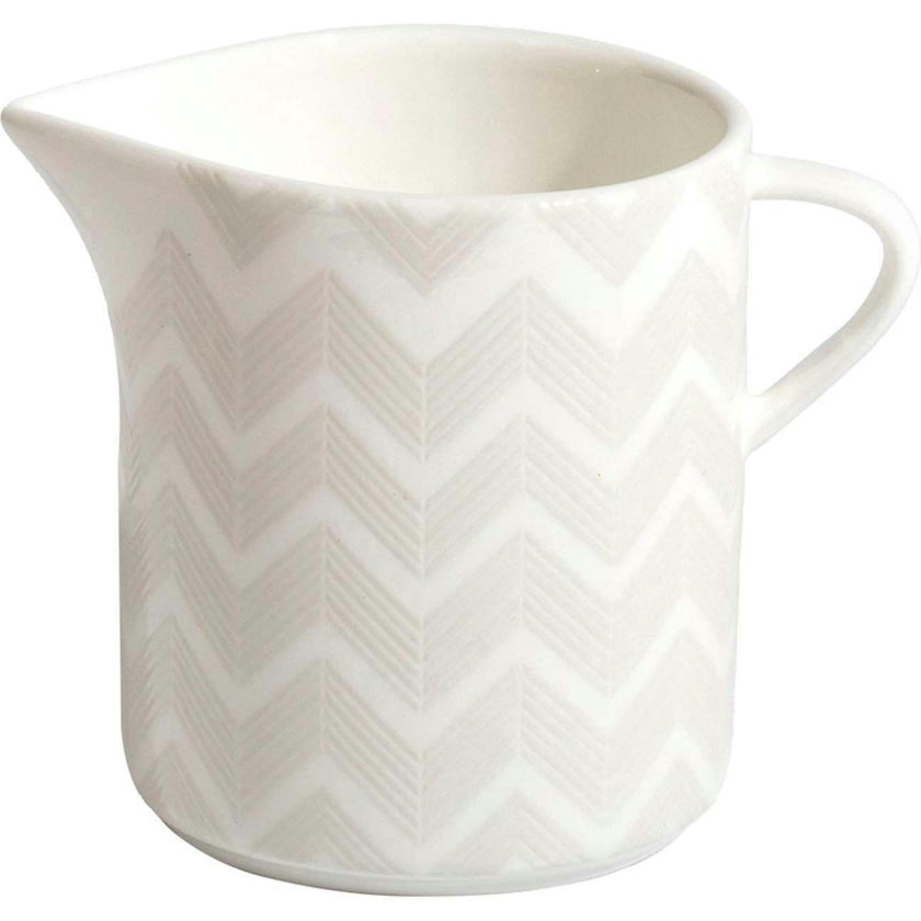 Creamer Zig Zag  White Diam. 3.5"