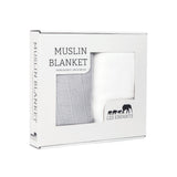 Muslin Blanket Grey / White