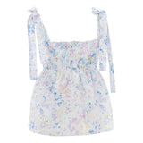 White Floral Summer Blouse