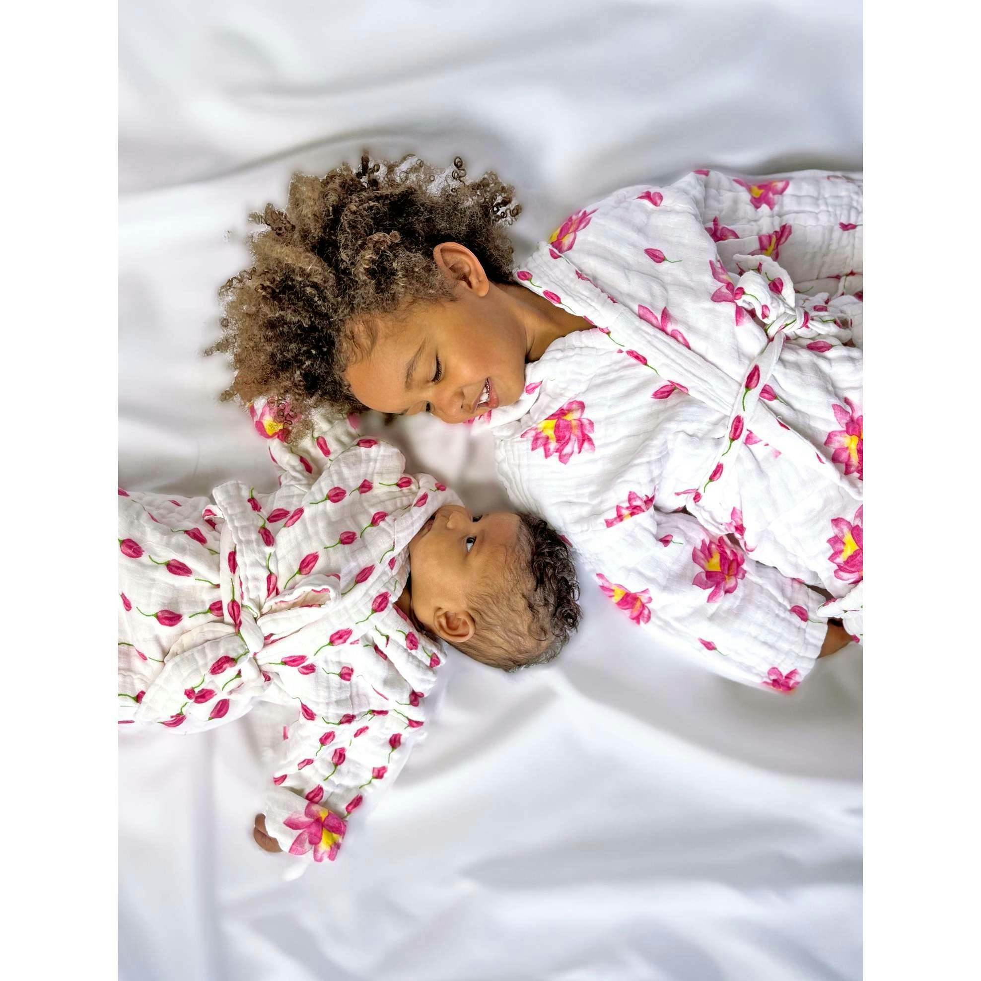 Certified Organic Muslin Reversible Bath Robe