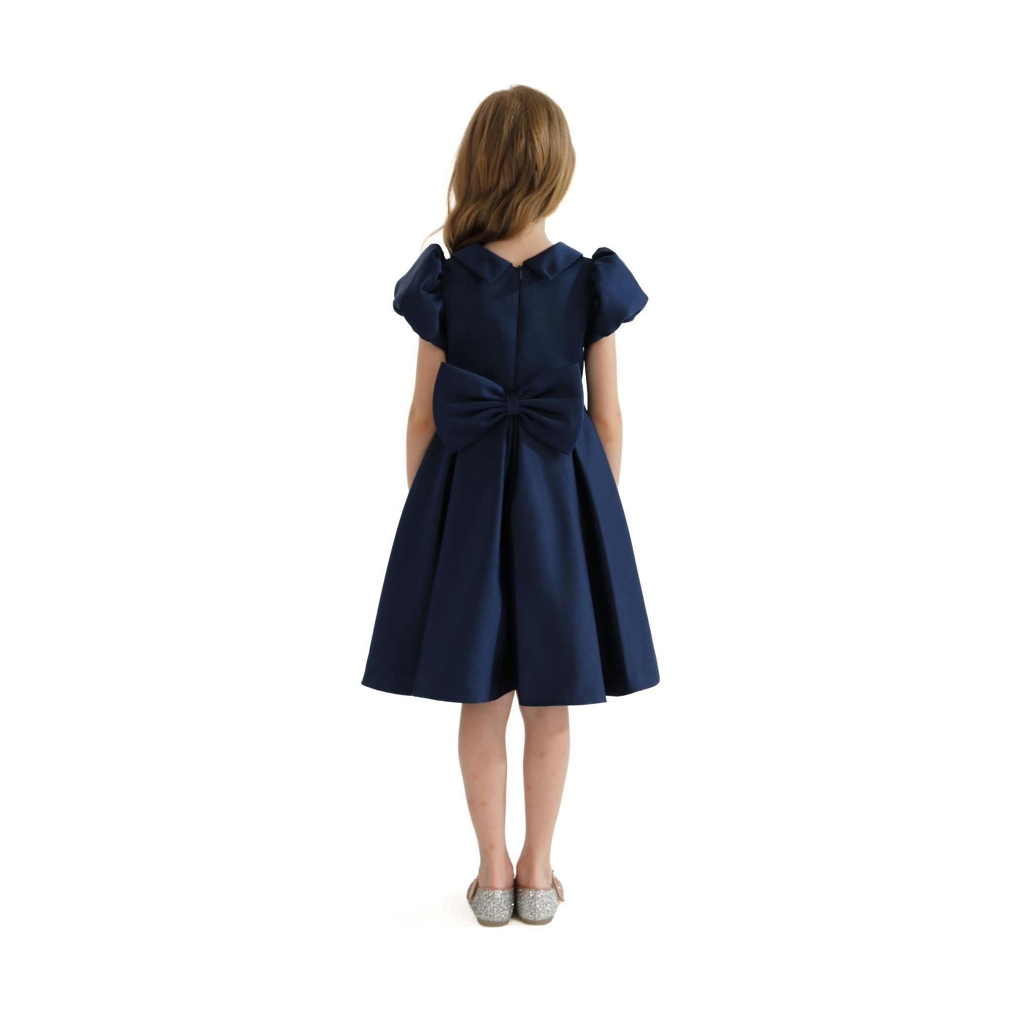 Navy Barrymore Teacup Button Dress