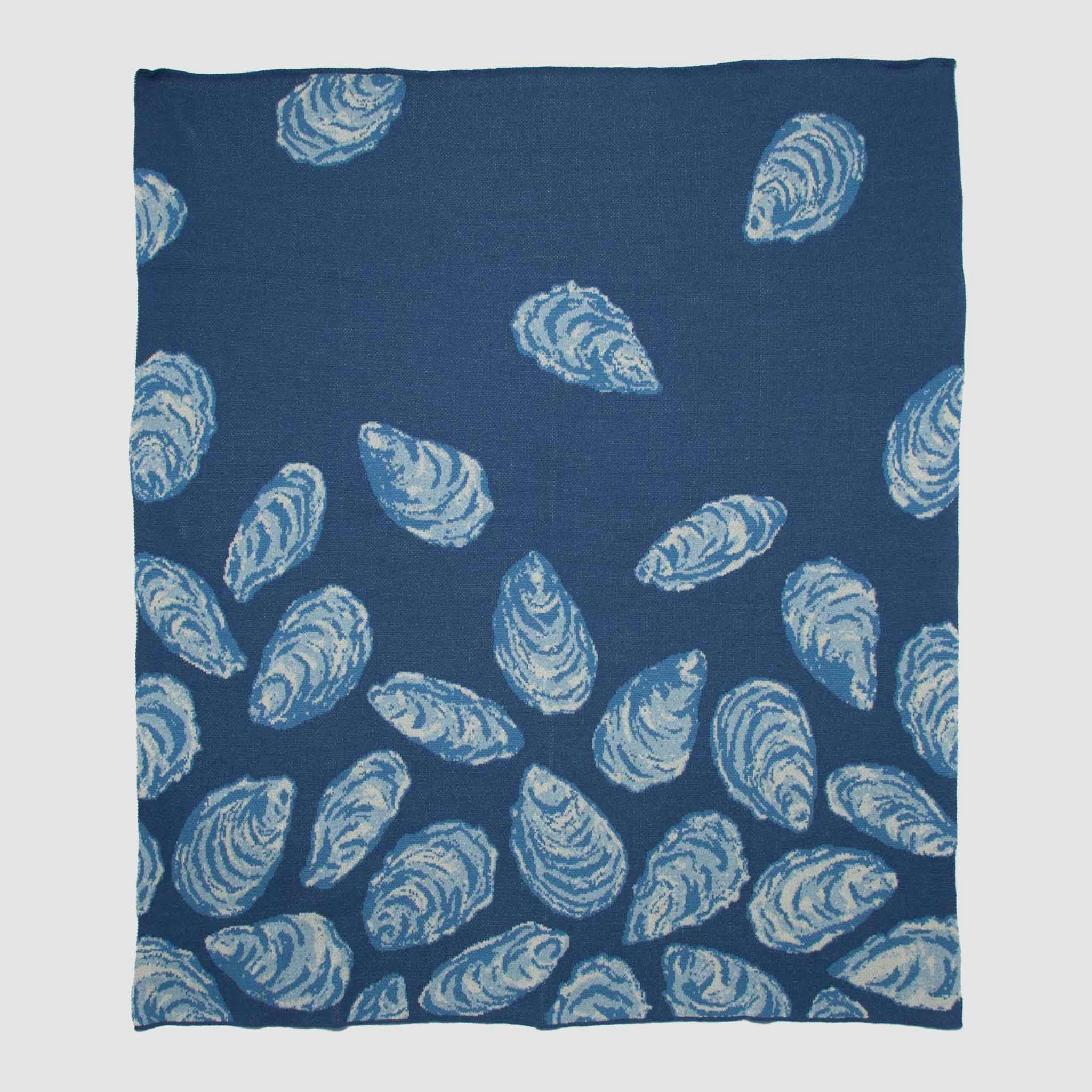 Cotton Sustainable Knit Throw Blanket | Coastal - Oyster